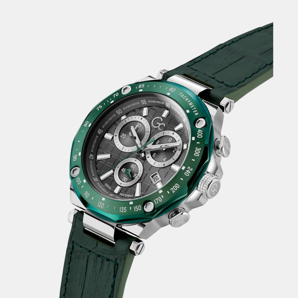 Spirit Sport Men Quartz Grey Dial Chronograph Leather Watch Y81011G5MF