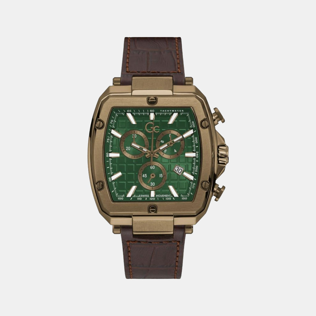 GC Rectangular Green Chronograph watch