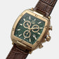 Men's Green Leather Chronograph Watch Y83002G5MF