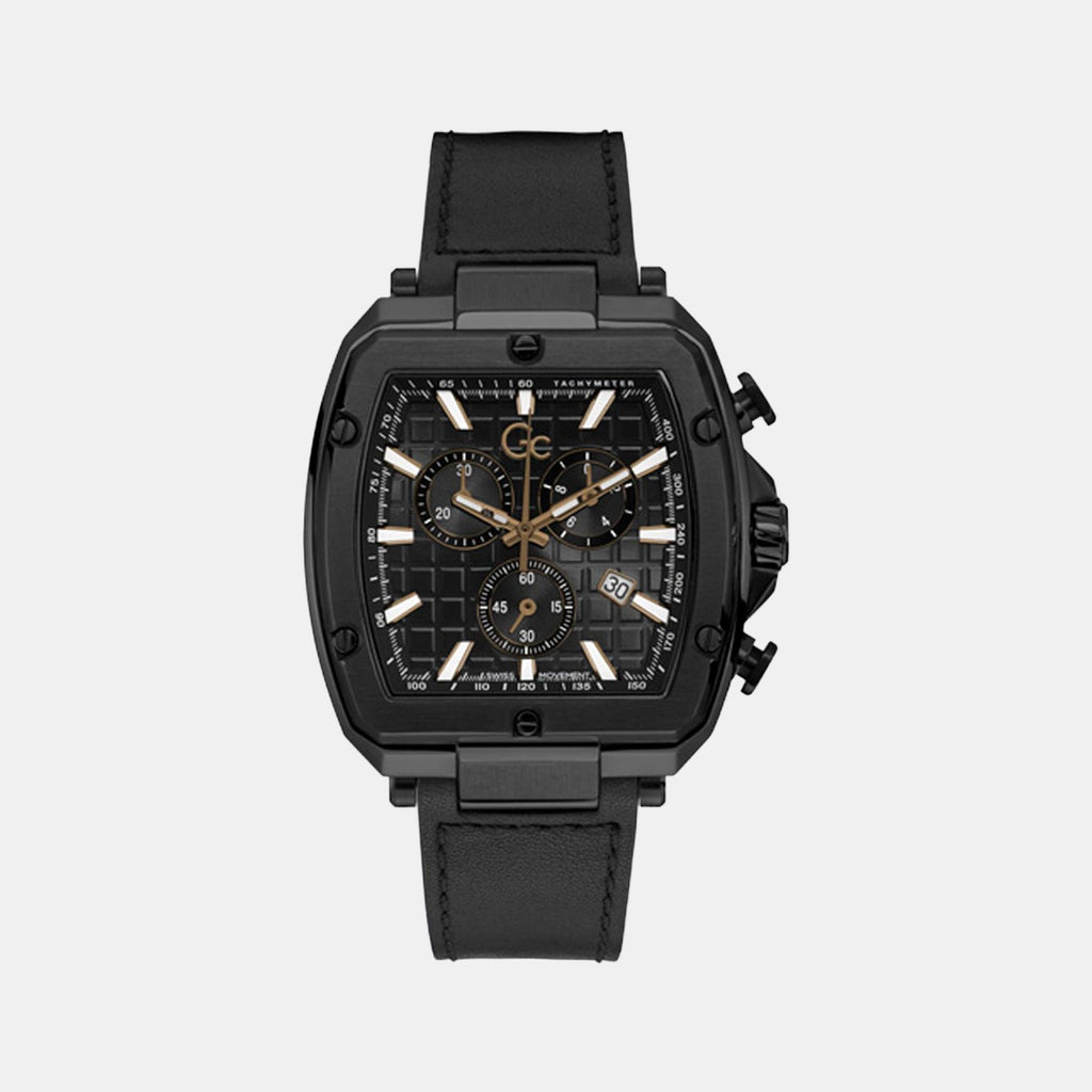GC Rectangular Black Chronograph watch