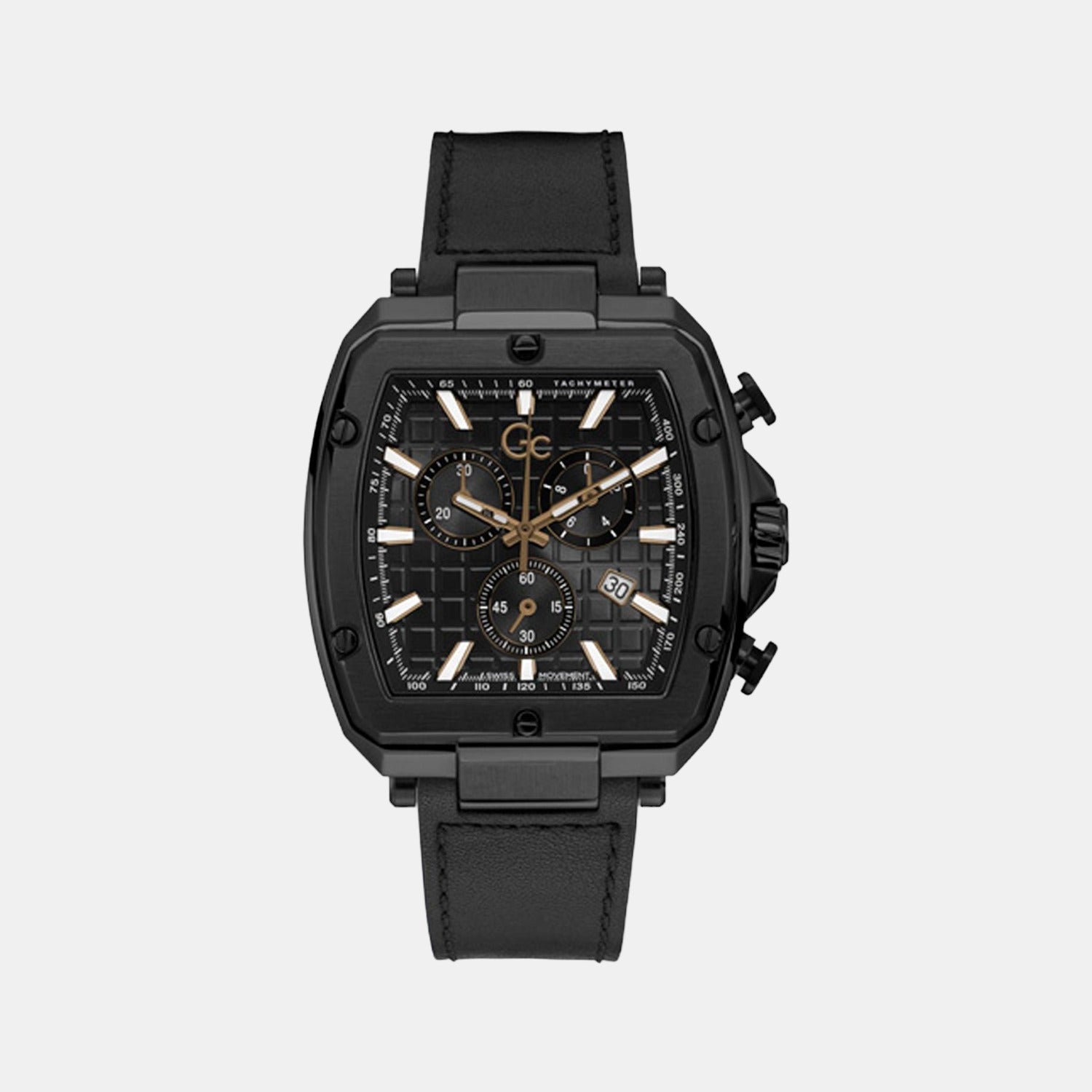 GC Rectangular Black Chronograph watch
