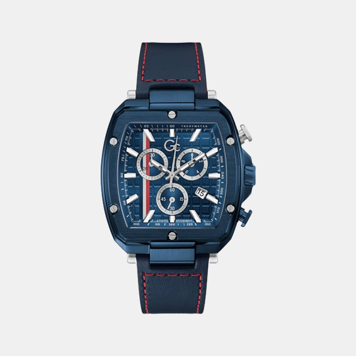 GC Rectangular Blue Chronograph watch