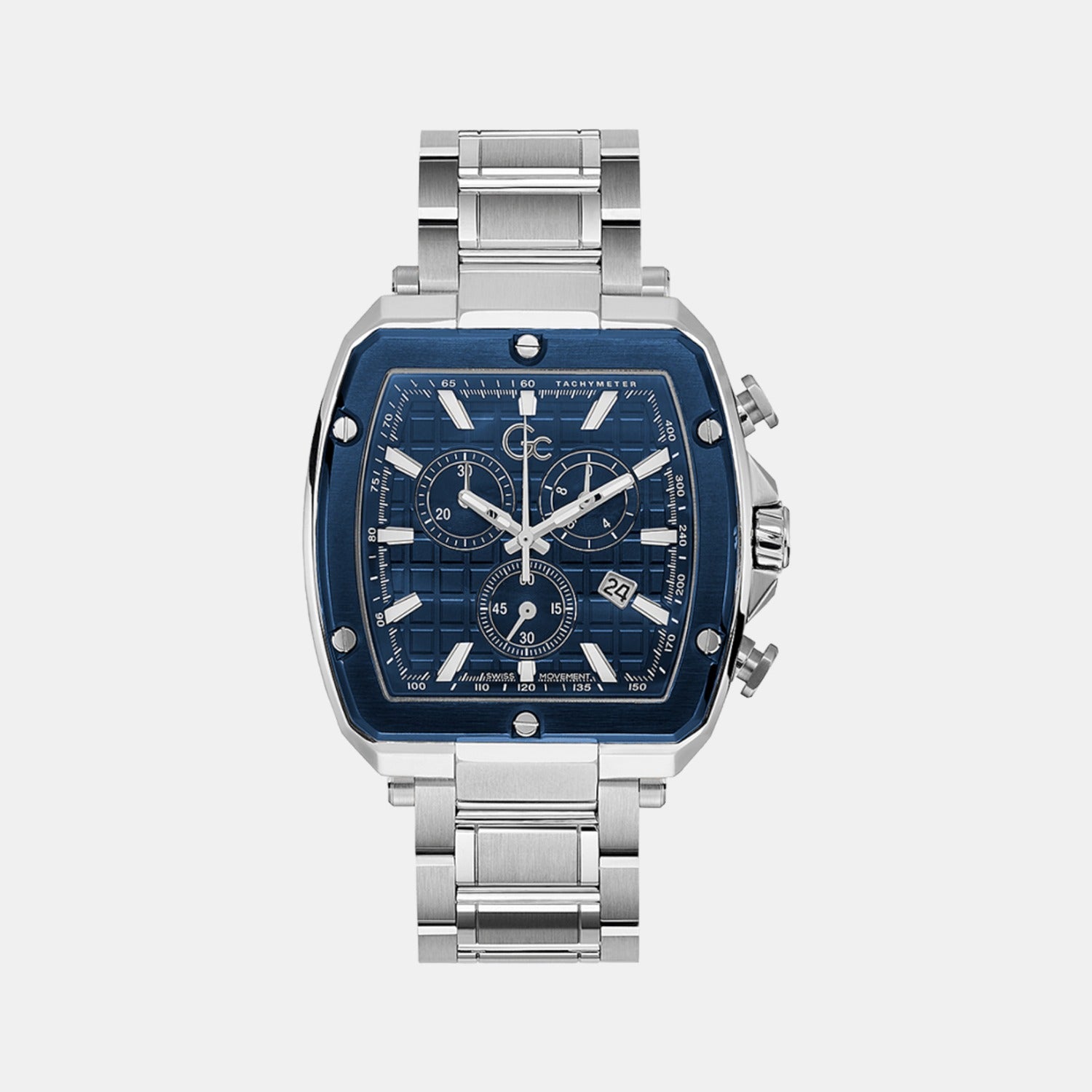 Male Blue Stainless Steel Chronograph Watch Y83005G7MF