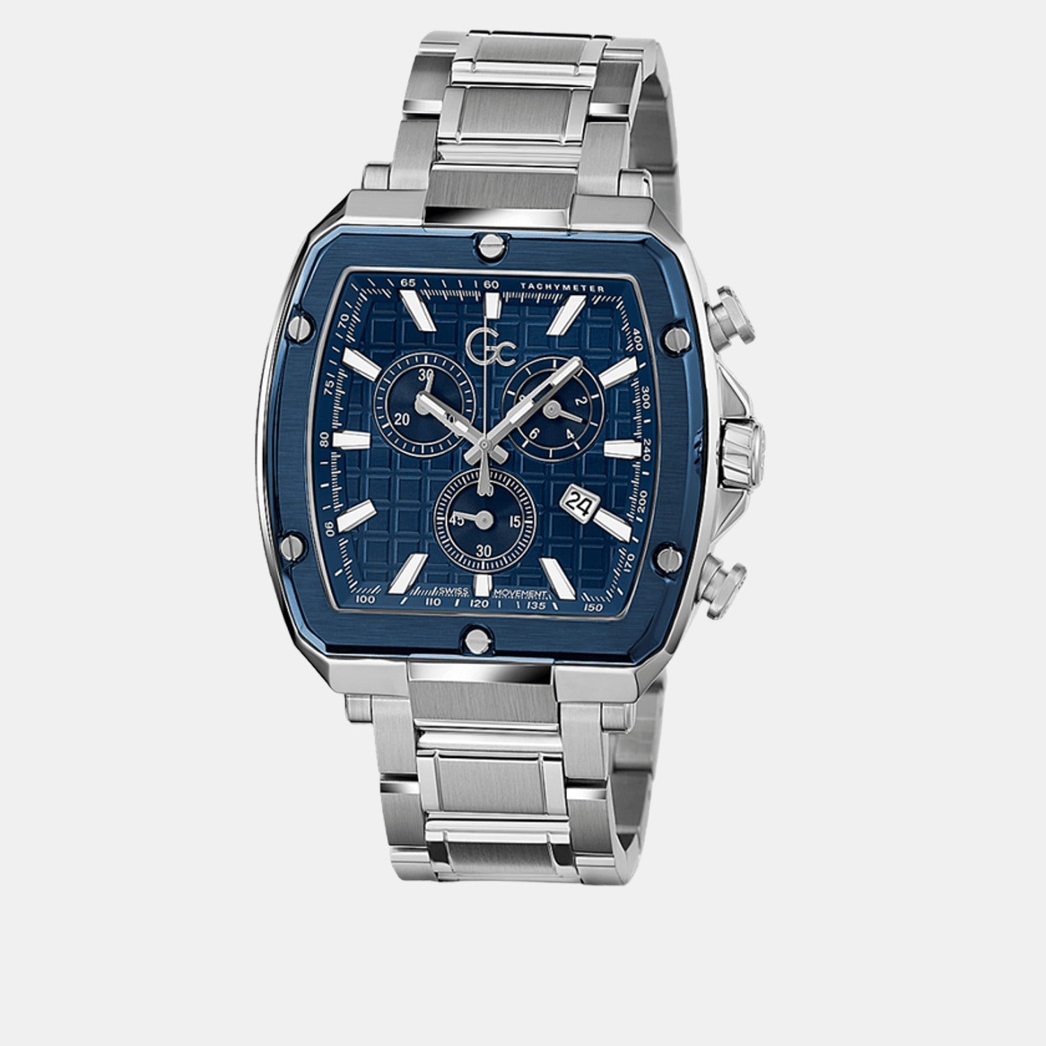 GC Male Blue Analog Stainless Steel Watch GC Just In Time