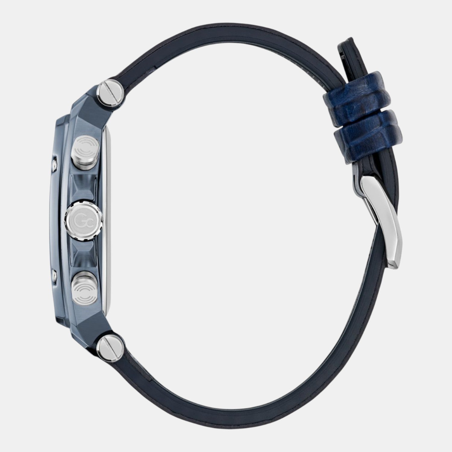 Spirit Tonneau Men Quartz Beige Dial Chronograph Flexstrap Leather Watch Y83013G1