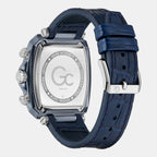 Spirit Tonneau Men Quartz Beige Dial Chronograph Flexstrap Leather Watch Y83013G1