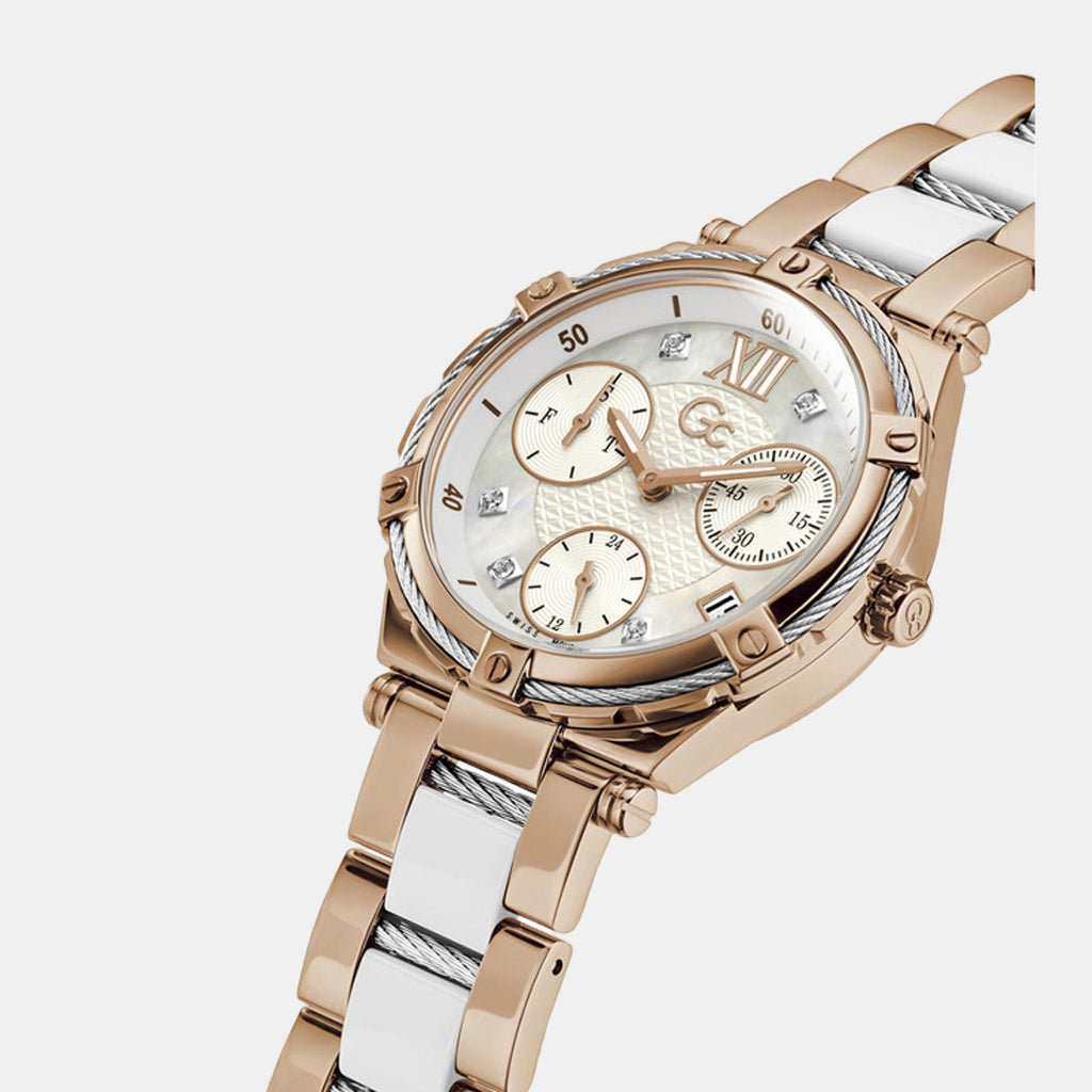 CableSport Women Quartz Two Tone Dial Chronograph Stainless Steel Watch Y87002L1MF