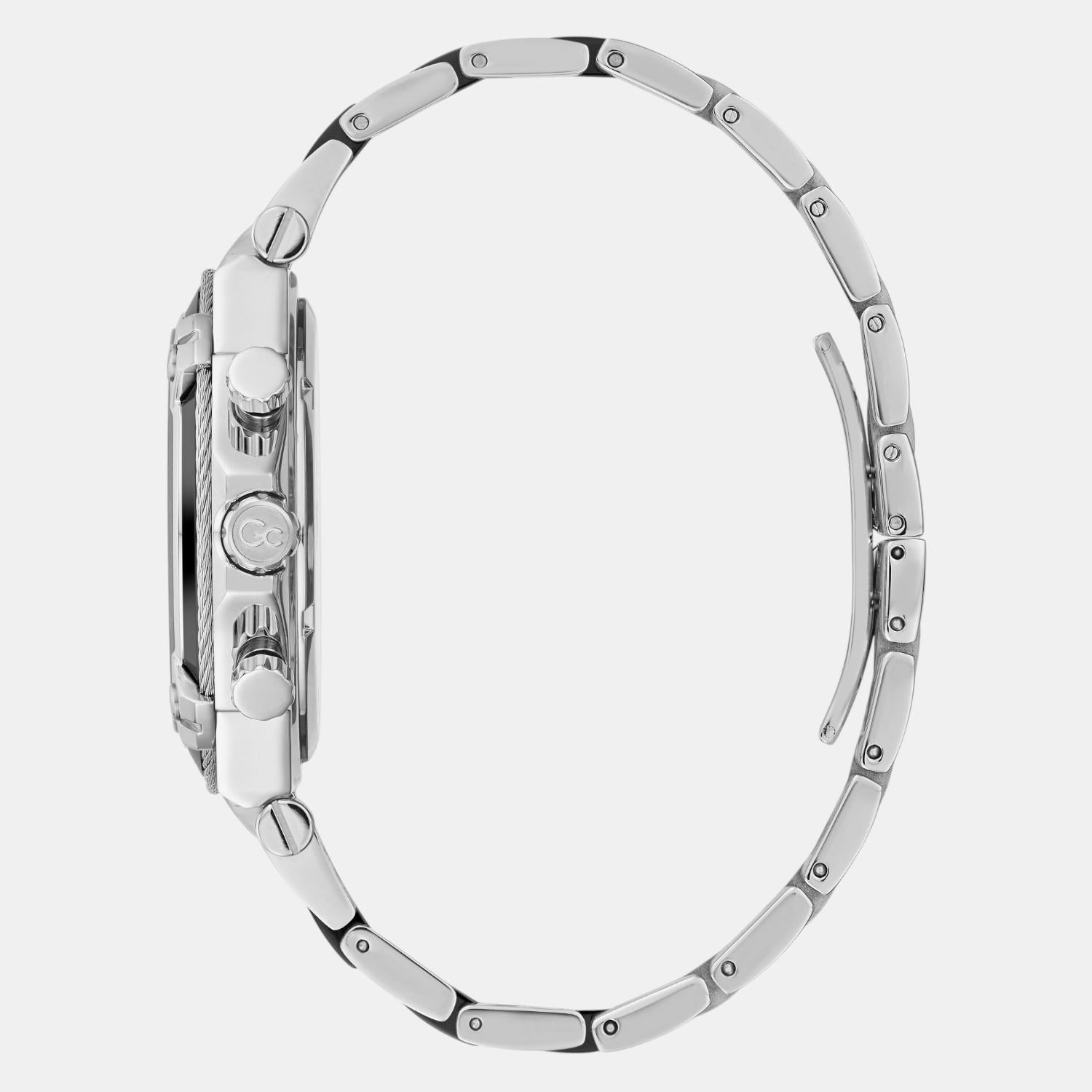 CableSport Men Quartz Black Dial Chronograph Stainless Steel Watch Y89001G2MF