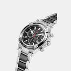 CableSport Men Quartz Black Dial Chronograph Stainless Steel Watch Y89001G2MF