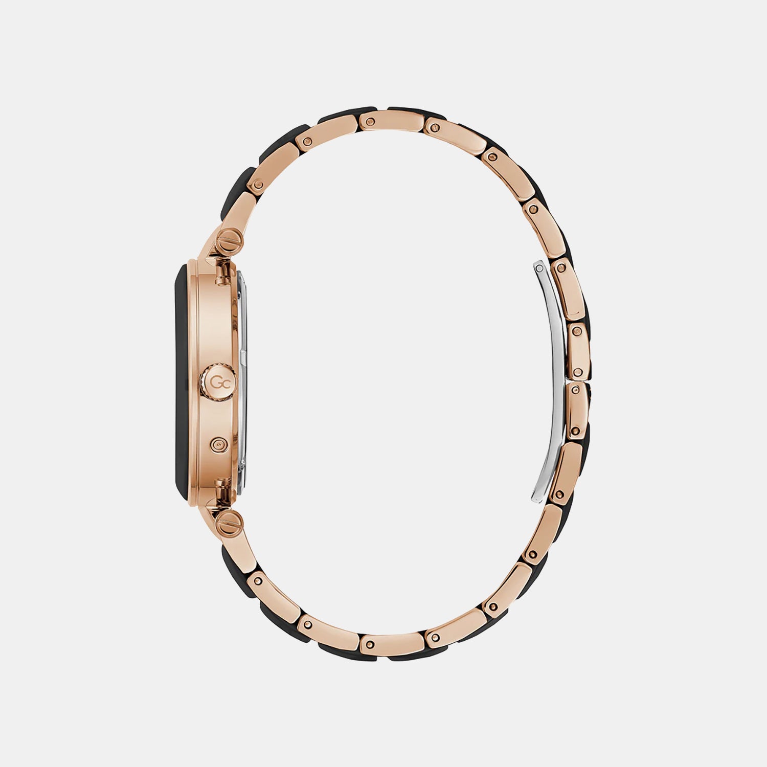 Illusion Women Quartz Black Dial Analog Stainless Steel Watch Y92004L2MF