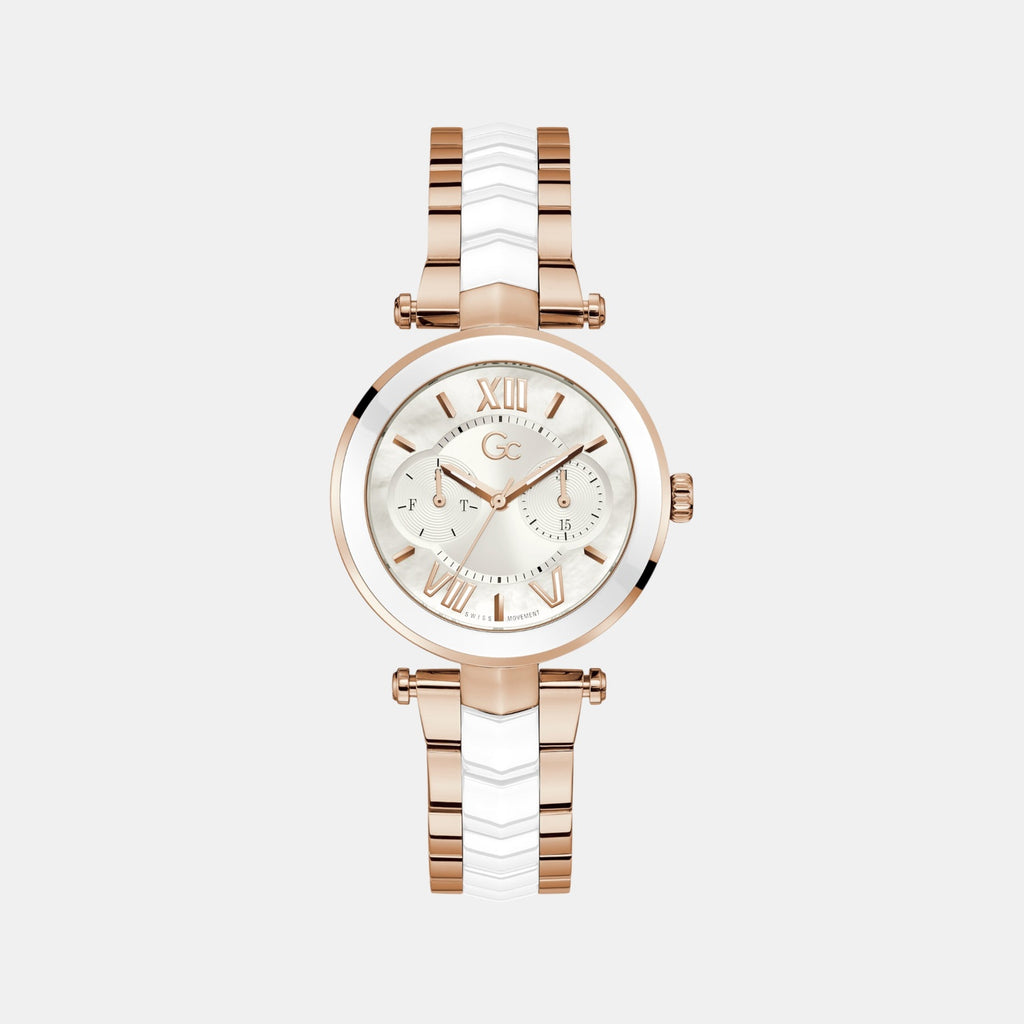 Illusion Women Quartz White Dial Analog Stainless Steel Watch Y92005L1MF