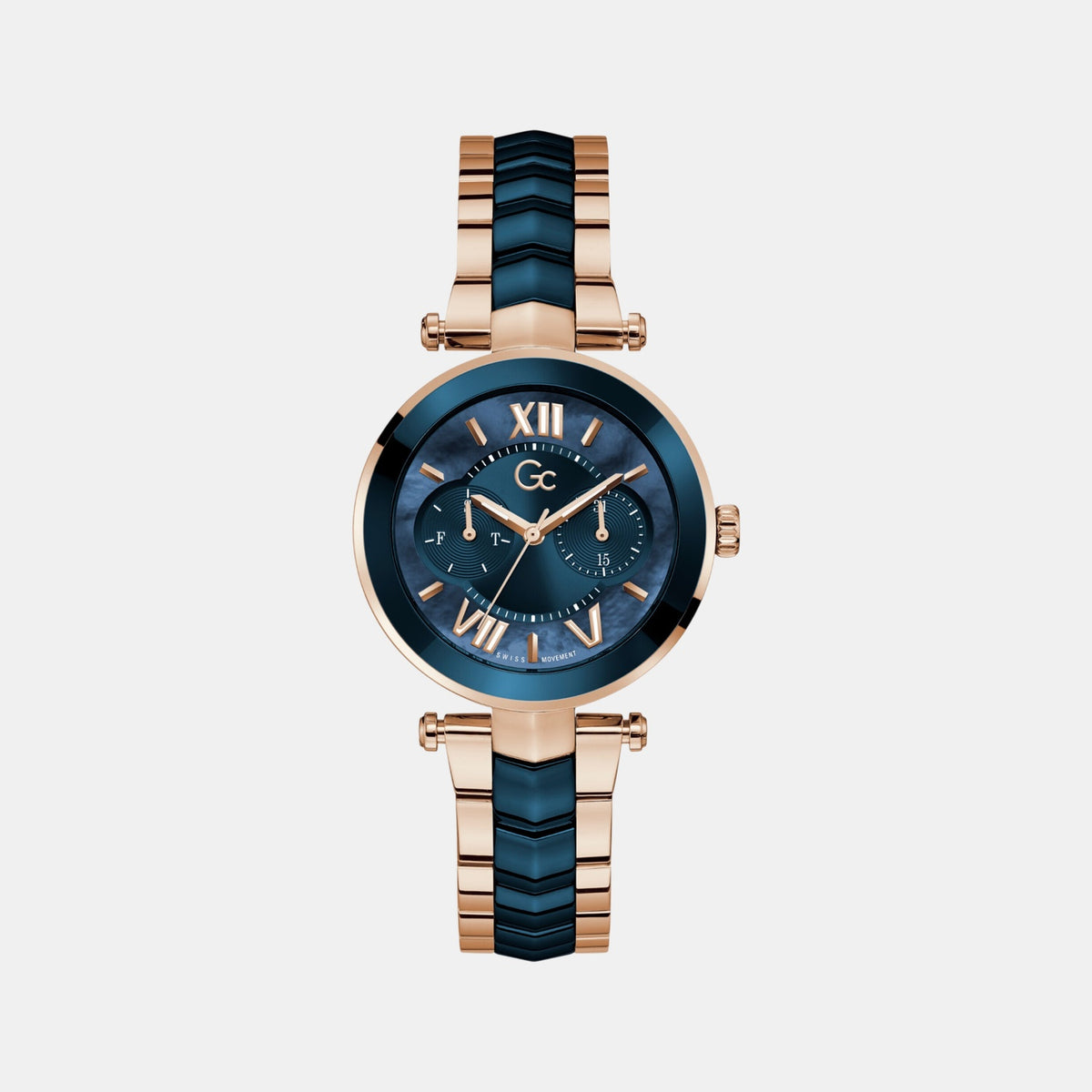 Illusion Women Quartz Blue Dial Analog Ceramic Watch Y92006L7Mf