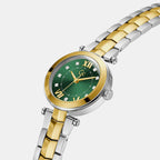 Gc Illusion Women Quartz Green Dial Analog Stainless Steel Watch Y93007L9