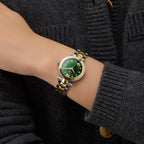 Gc Illusion Women Quartz Green Dial Analog Stainless Steel Watch Y93007L9