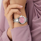 Gc Dress Women Quartz Pink Dial Analog Stainless Steel Watch Y93008L3