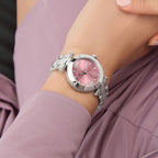 Gc Dress Women Quartz Pink Dial Analog Stainless Steel Watch Y93008L3