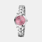 Dress Women Quartz Pink Dial Analog Stainless Steel Watch Y93008L3