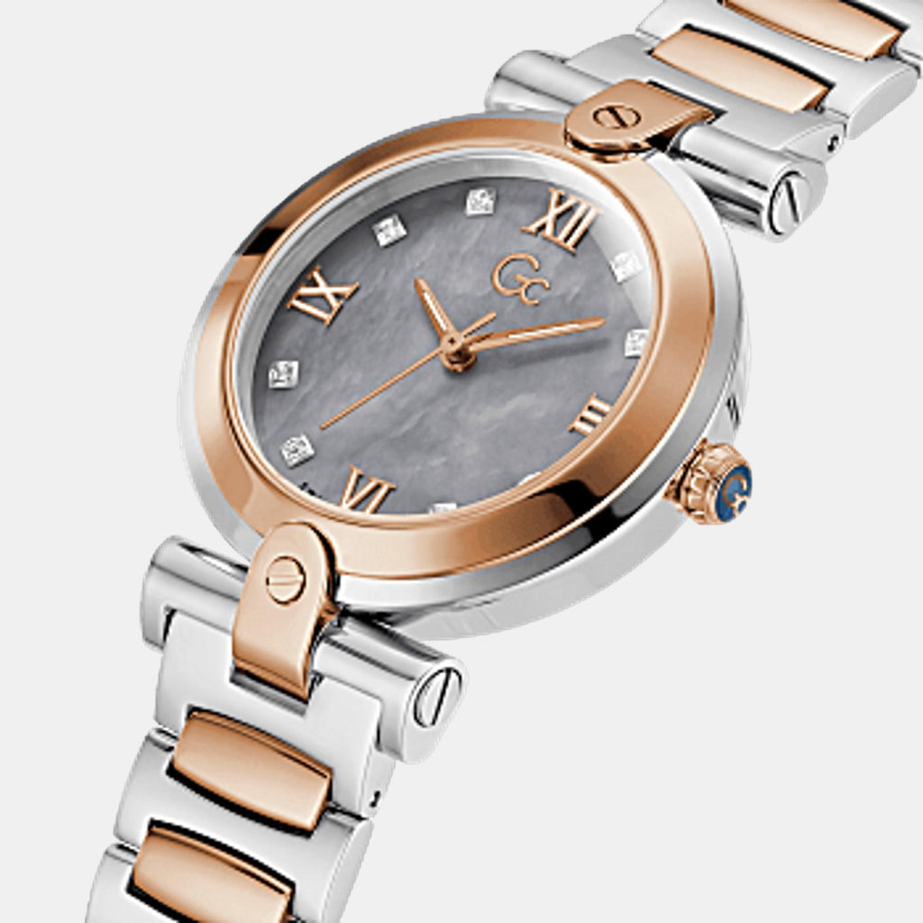 Fusion Women Women Quartz Grey Dial Analog Stainless Steel Watch Y96001L5MF