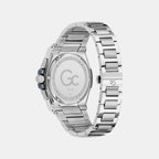Coussin Shape Men Quartz Beige Dial Chronograph Stainless Steel Watch Y99023G1