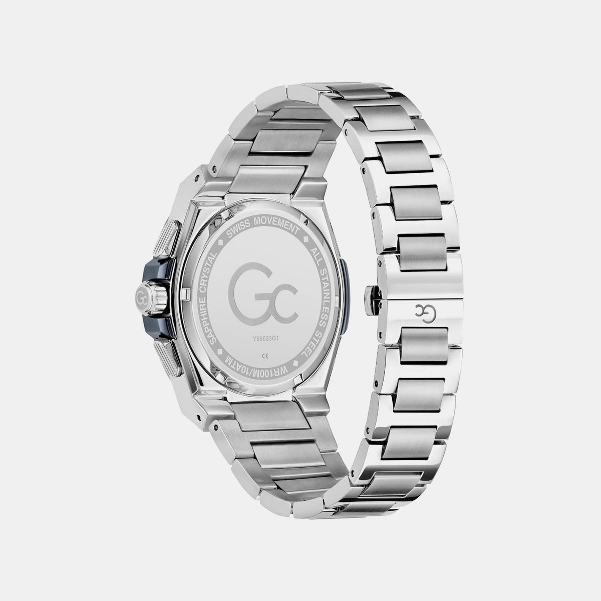 Coussin Men Quartz Beige Dial Chronograph Stainless Steel Watch Y99023G1