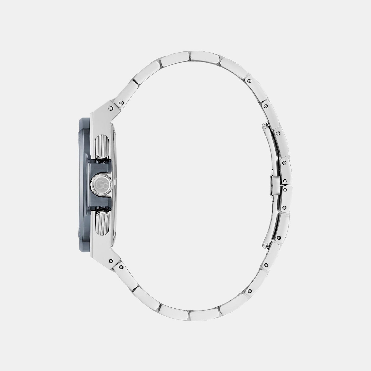 Coussin Shape Men Quartz Beige Dial Chronograph Stainless Steel Watch Y99023G1