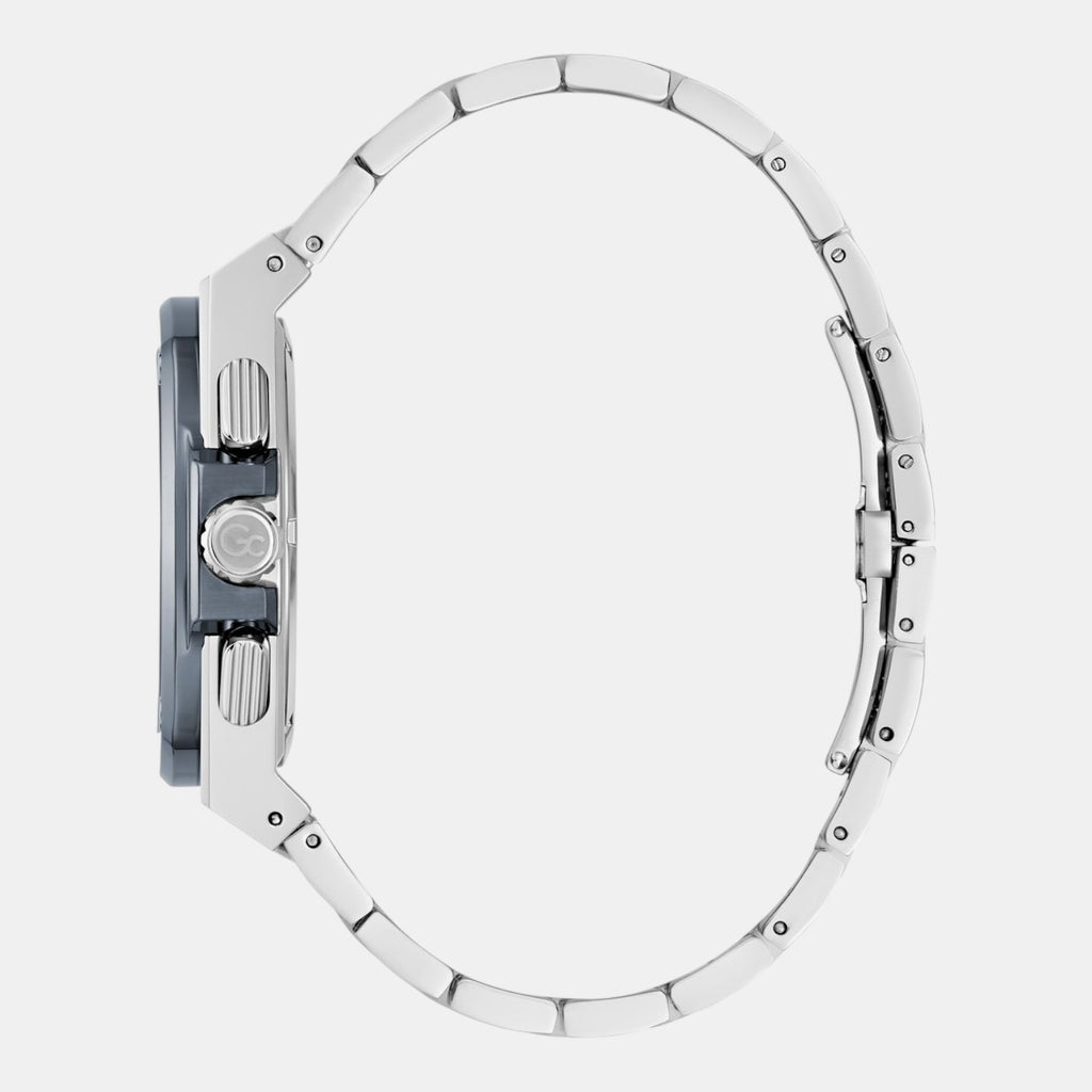 Coussin Shape Men Quartz Beige Dial Chronograph Stainless Steel Watch Y99023G1