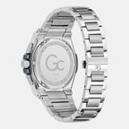 Coussin Shape Men Quartz Beige Dial Chronograph Stainless Steel Watch Y99023G1