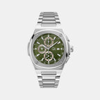 Sportchic Men Quartz Green Dial Chronograph Stainless Steel Watch Y99024G9