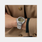 Sportchic Men Quartz Green Dial Chronograph Stainless Steel Watch Y99024G9