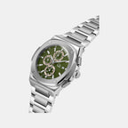 Sportchic Men Quartz Green Dial Chronograph Stainless Steel Watch Y99024G9