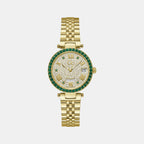 Flair Crystal Women Quartz White Dial Analog Stainless Steel Watch Z01013L1MF
