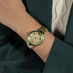 Flair Crystal Women Quartz White Dial Analog Stainless Steel Watch Z01013L1MF