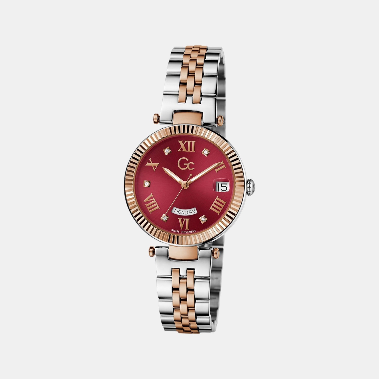 Flair Women Quartz Red Dial Analog Stainless Steel Watch Z01017L3MF