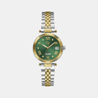 Flair Women Quartz Green Dial Analog Stainless Steel Watch Z01019L9MF