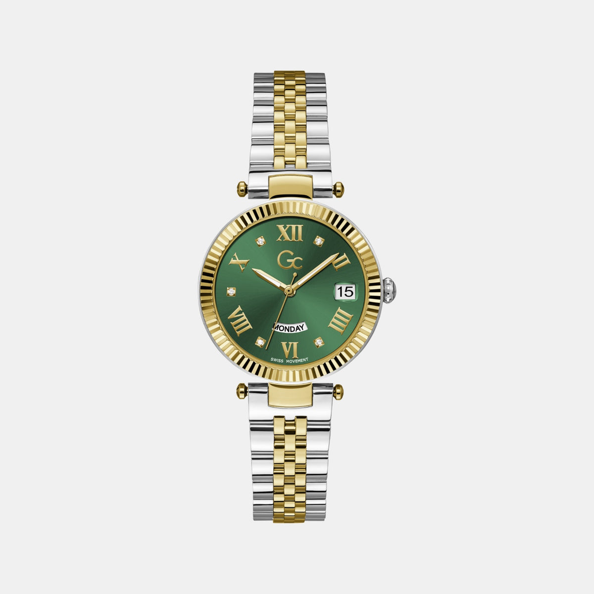 Flair Women Quartz Green Dial Analog Stainless Steel Watch Z01019L9Mf