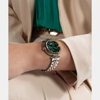 Flair Women Quartz Green Dial Analog Stainless Steel Watch Z01019L9MF