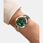 Flair Women Quartz Green Dial Analog Stainless Steel Watch Z01019L9MF