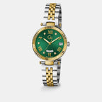 Flair Women Quartz Green Dial Analog Stainless Steel Watch Z01019L9MF