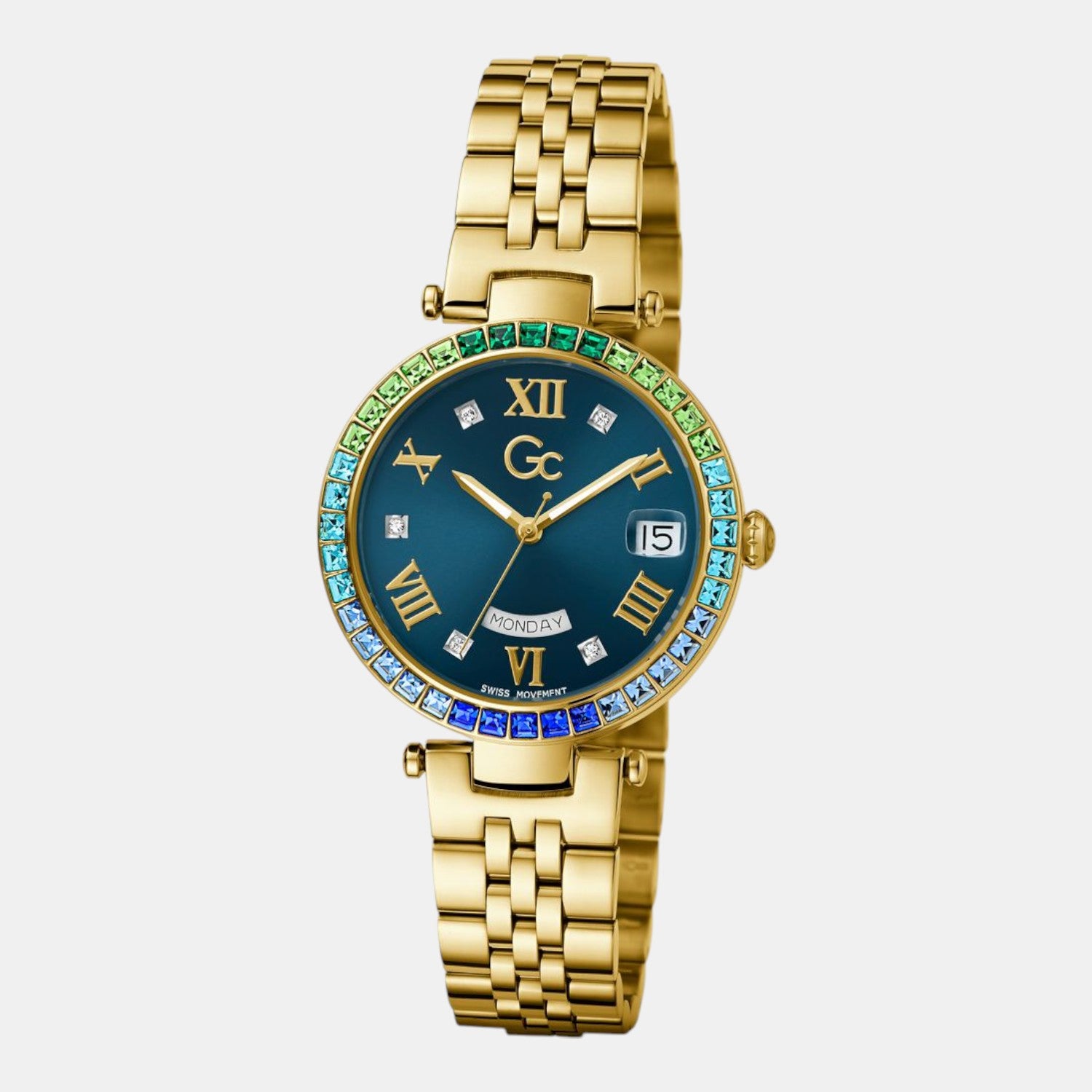 Gc Flair Women Quartz Blue Dial Analog Stainless Steel Watch Z01021L7MF