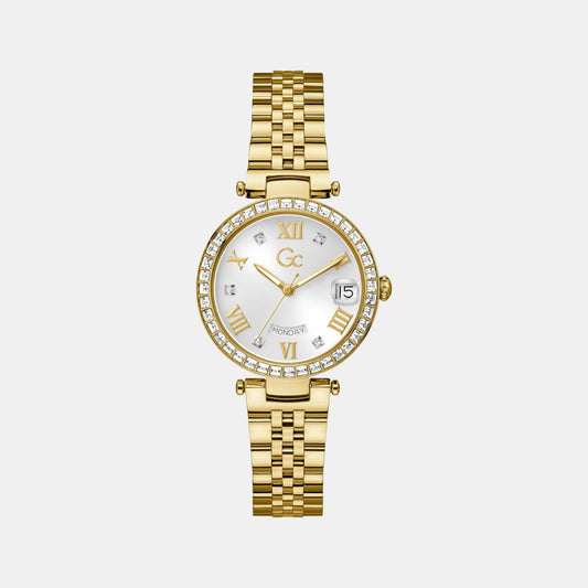 Flair Women Quartz White Dial Analog Stainless Steel Watch Z01022L6