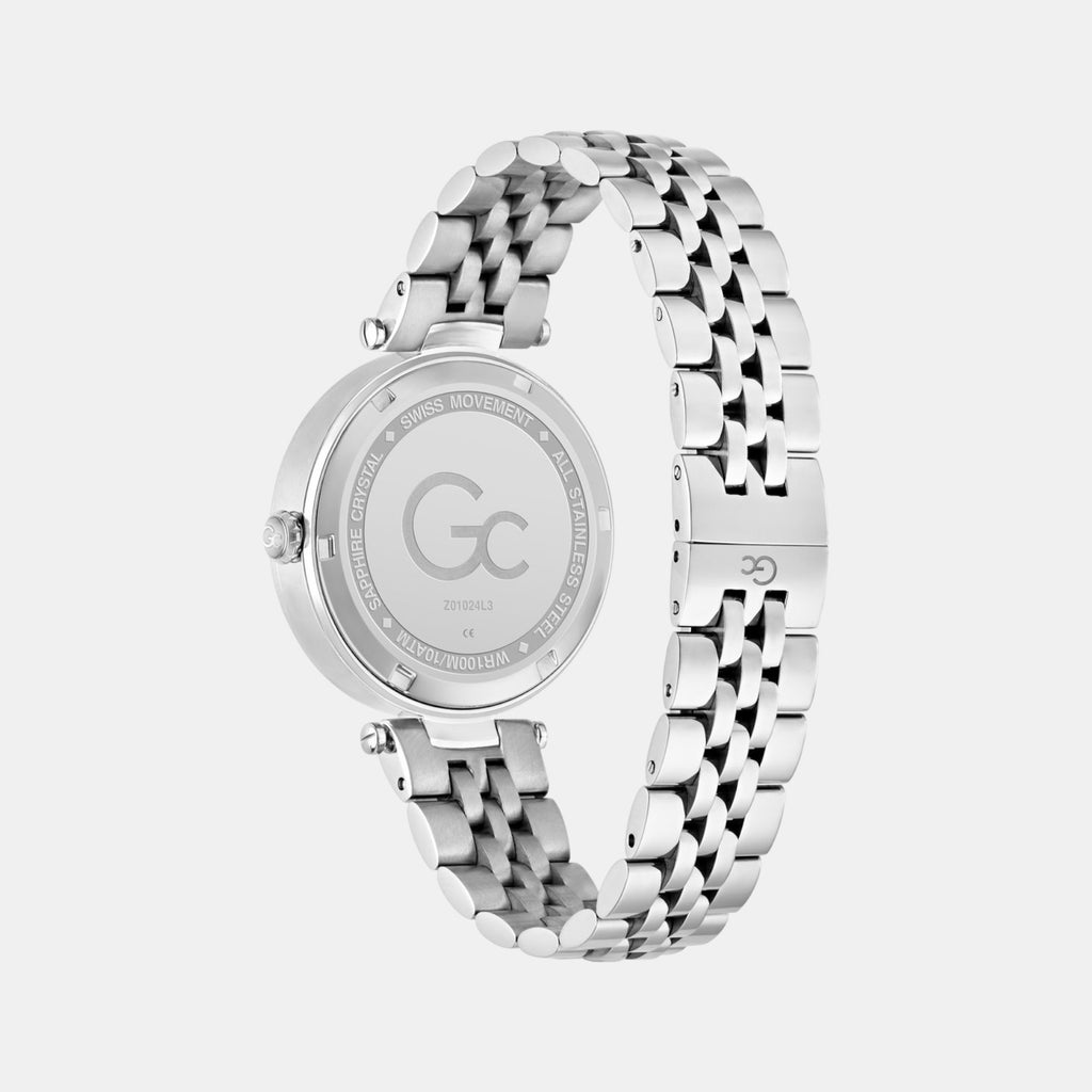 Gc Flair Women Quartz Pink Dial Analog Stainless Steel Watch Z01024L3
