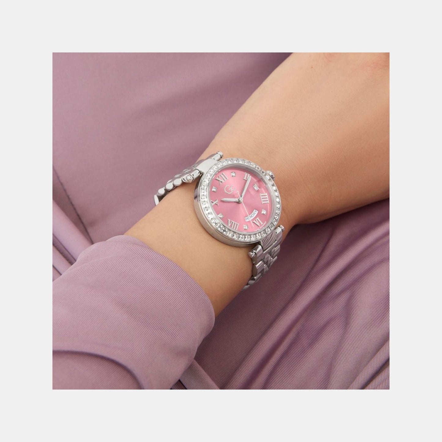 Flair Women Quartz Pink Dial Analog Stainless Steel Watch Z01024L3