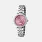 Flair Women Quartz Pink Dial Analog Stainless Steel Watch Z01024L3