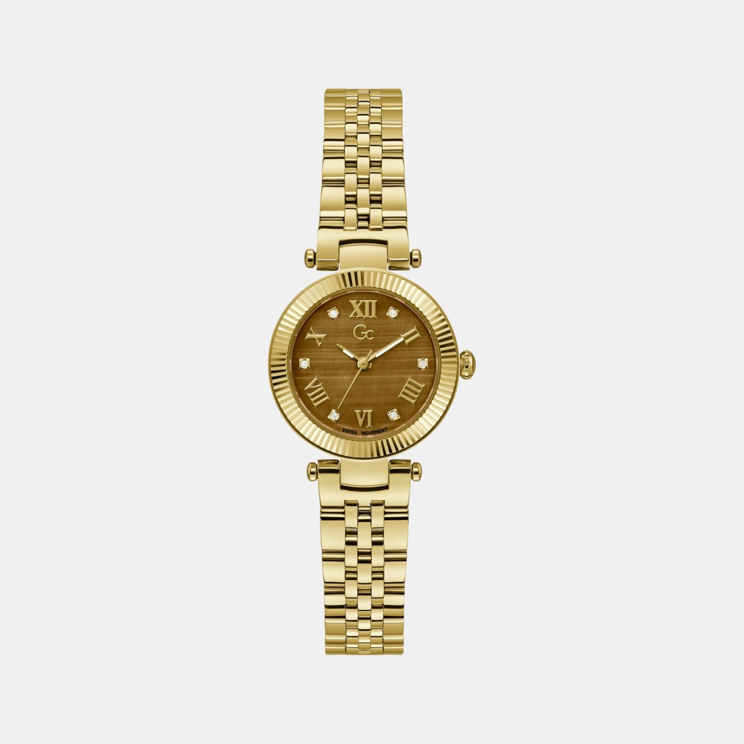 Flair Small Women Quartz Brown Dial Analog Stainless Steel Watch Z02005L4MF