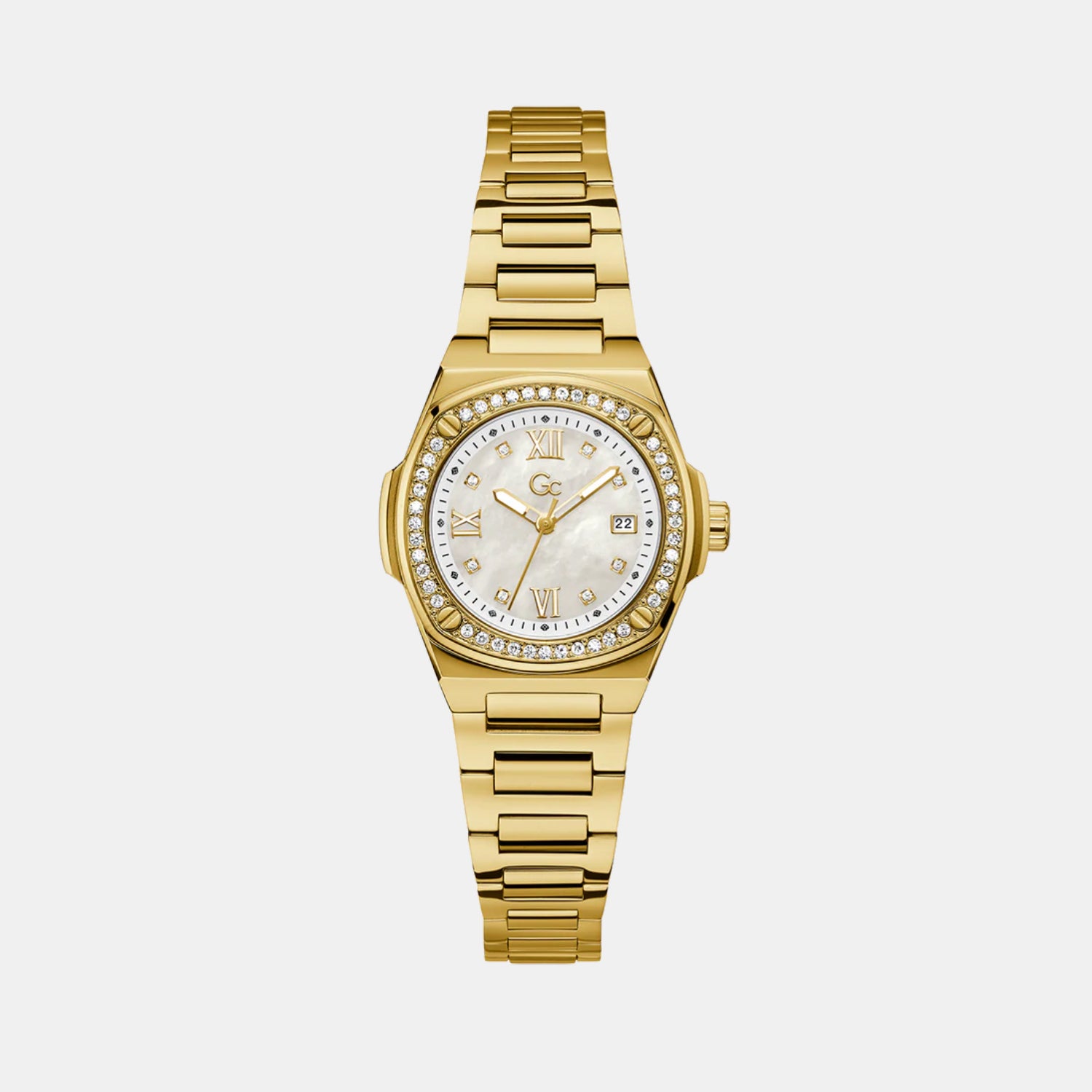 Coussin Shape Women Quartz White Dial Analog Stainless Steel Watch Z12005L1MF