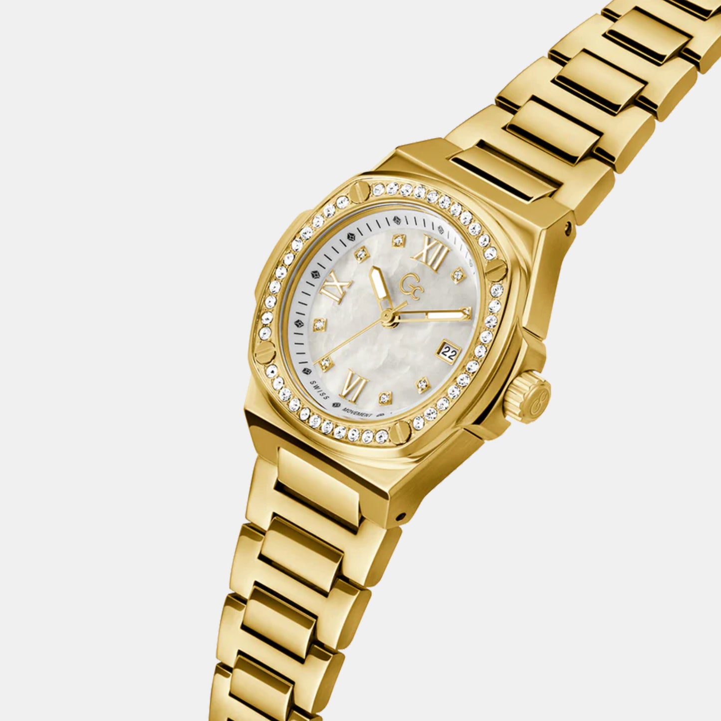 Coussin Shape Women Quartz White Dial Analog Stainless Steel Watch Z12005L1MF