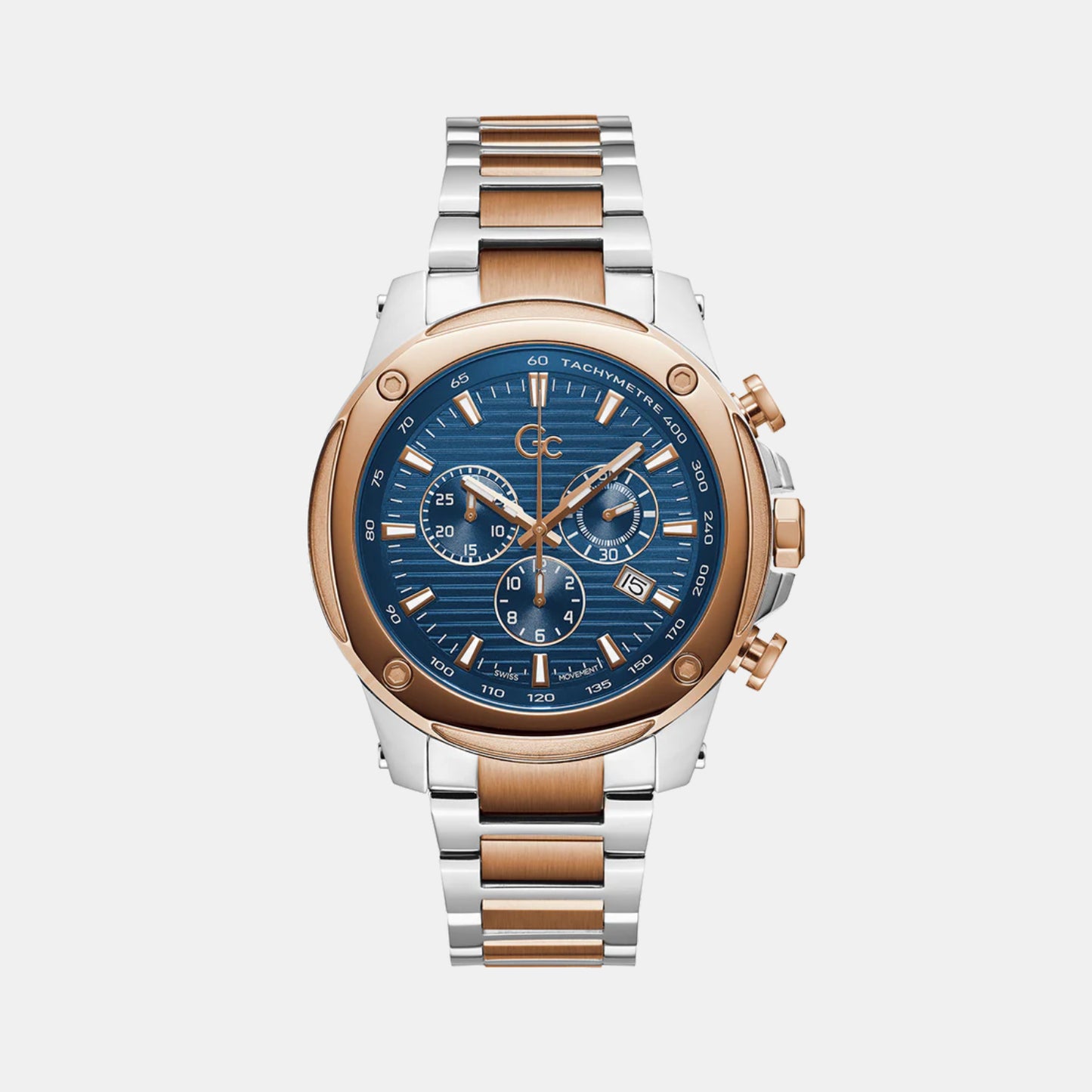 Brave Chrono Men Quartz Blue Dial Chronograph Stainless Steel Watch Z13001G7MF