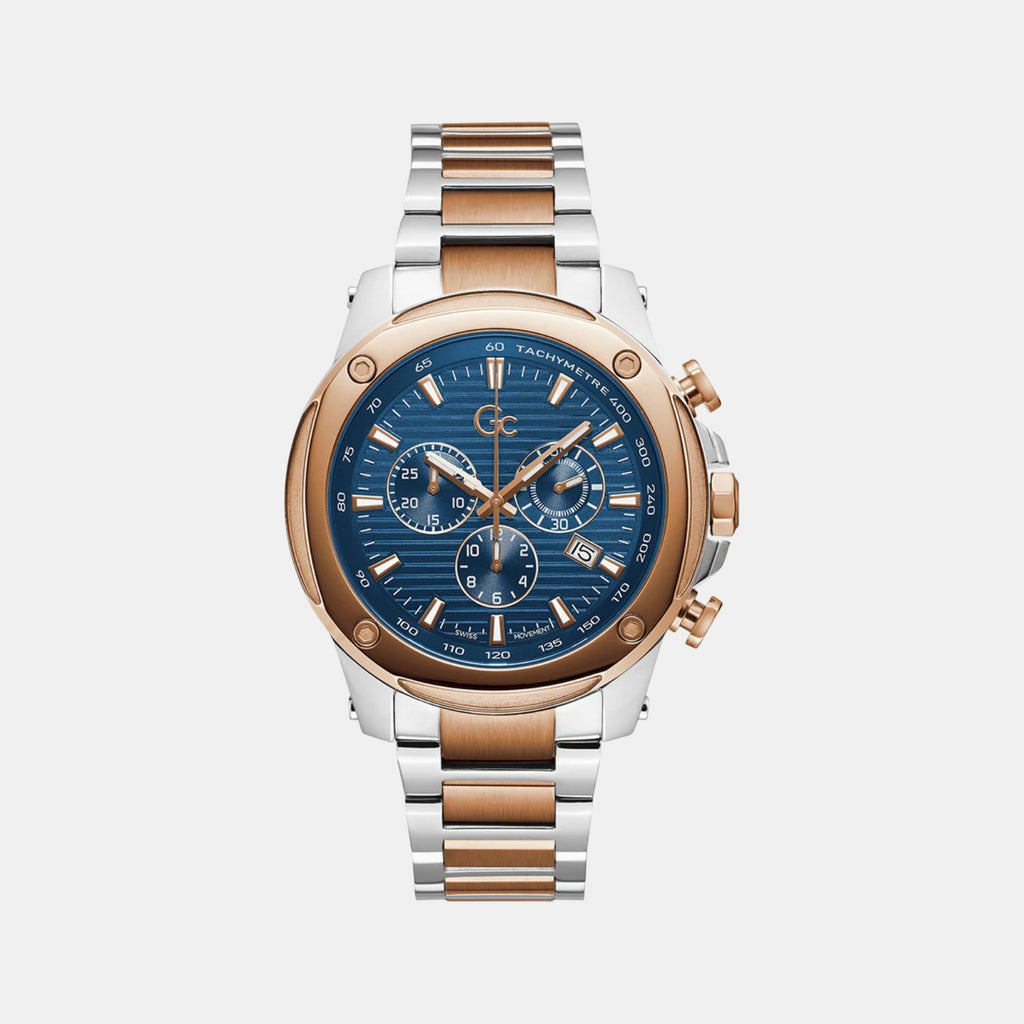 Brave Chrono Men Quartz Blue Dial Chronograph Stainless Steel Watch Z13001G7MF