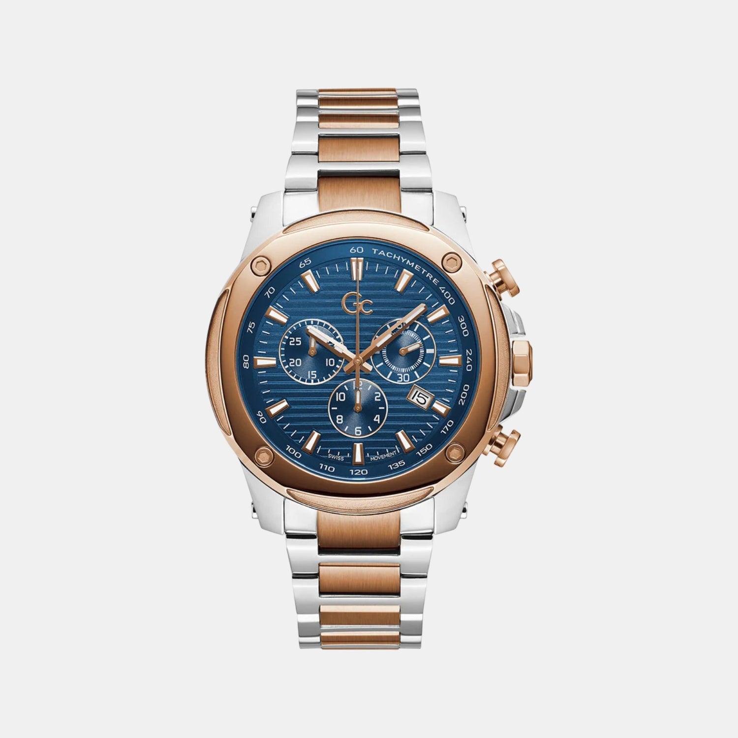 Brave Chrono Men Quartz Blue Dial Chronograph Stainless Steel Watch Z13001G7MF