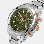 Brave Men Quartz Green Dial Chronograph Stainless Steel Watch Z13003G9MF